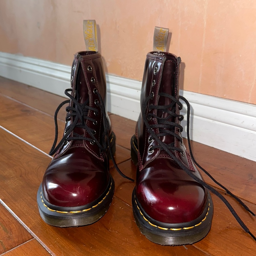Dr Martens Vegan 1460 Cherry Red